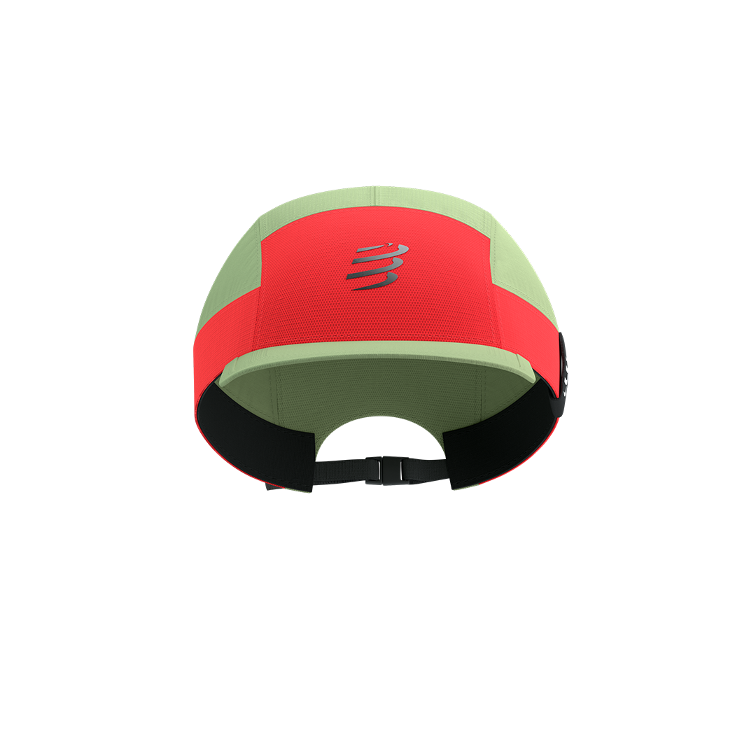 5 Panel Light Cap - NILE/FLUO RED