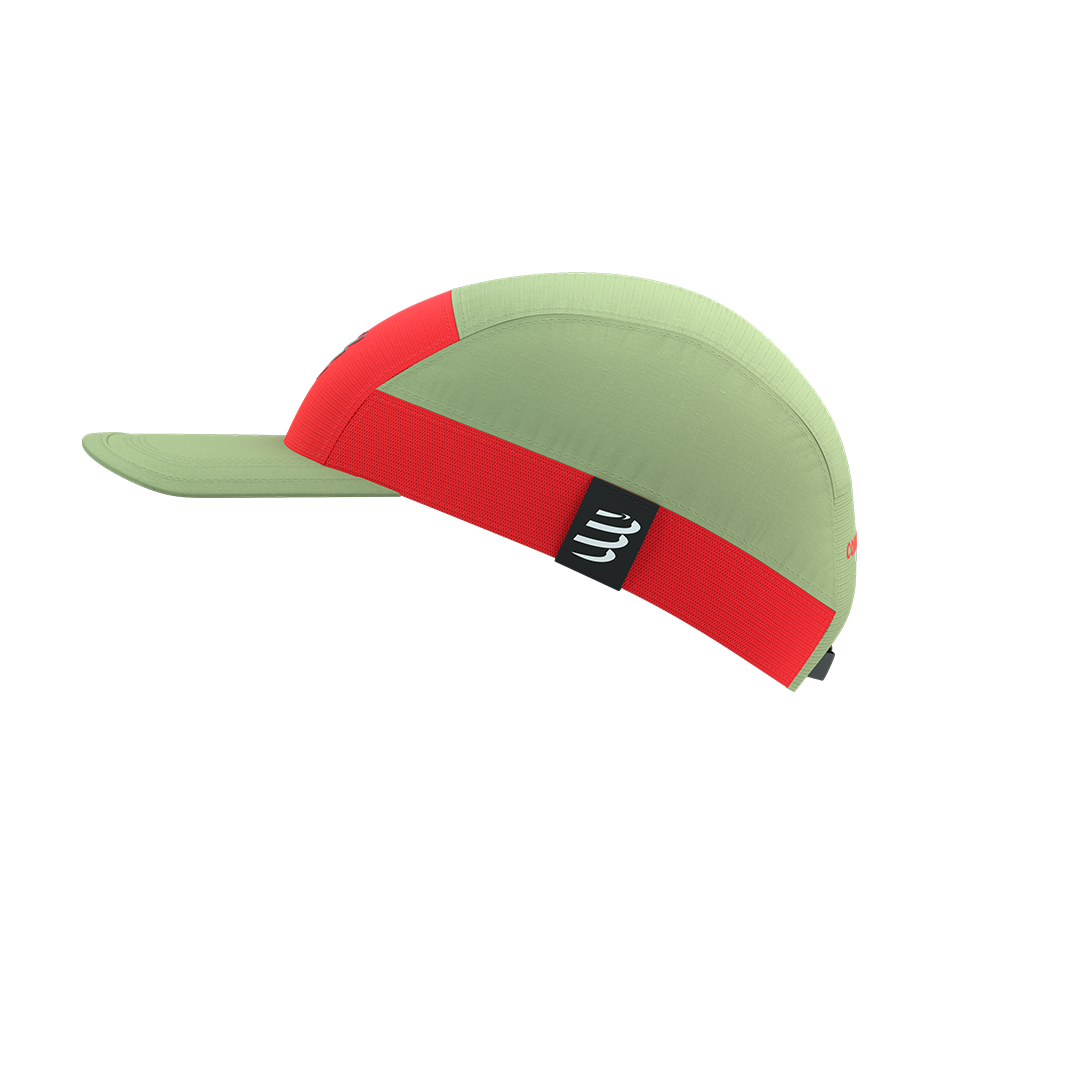 5 Panel Light Cap - NILE/FLUO RED