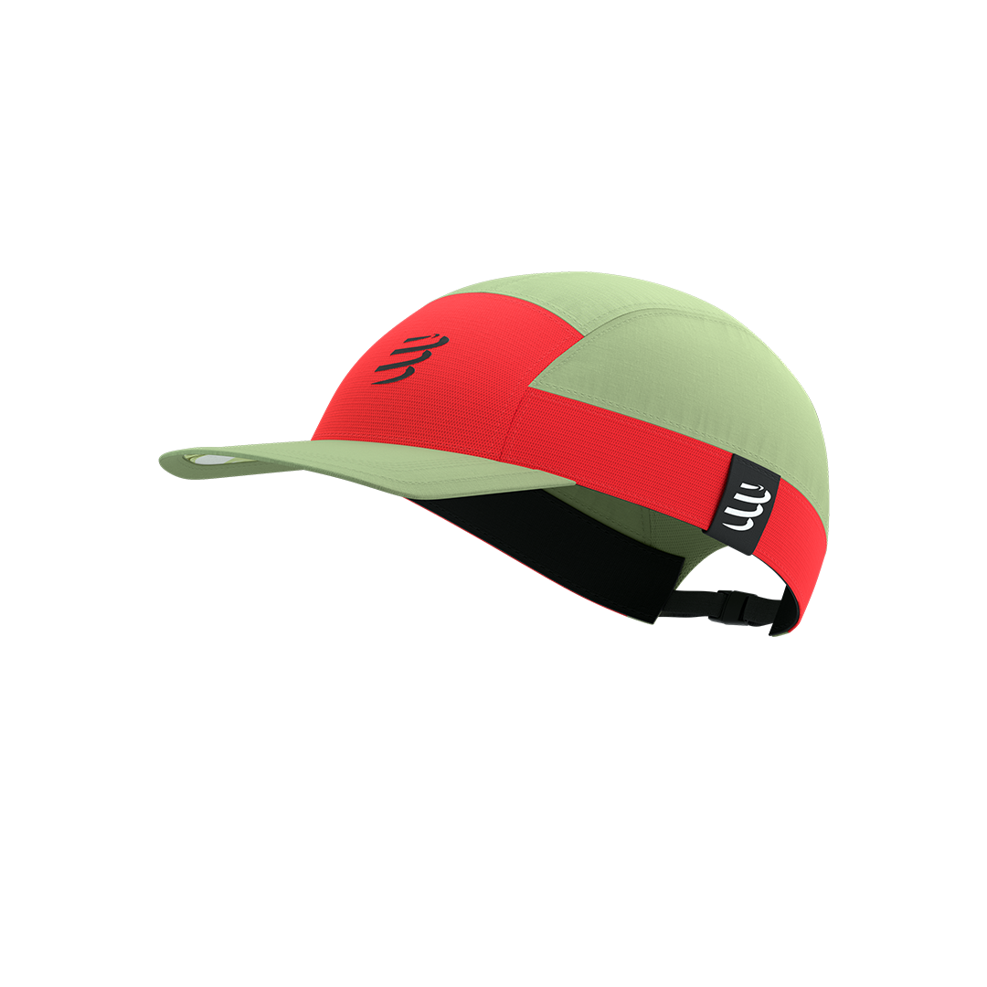 5 Panel Light Cap - NILE/FLUO RED