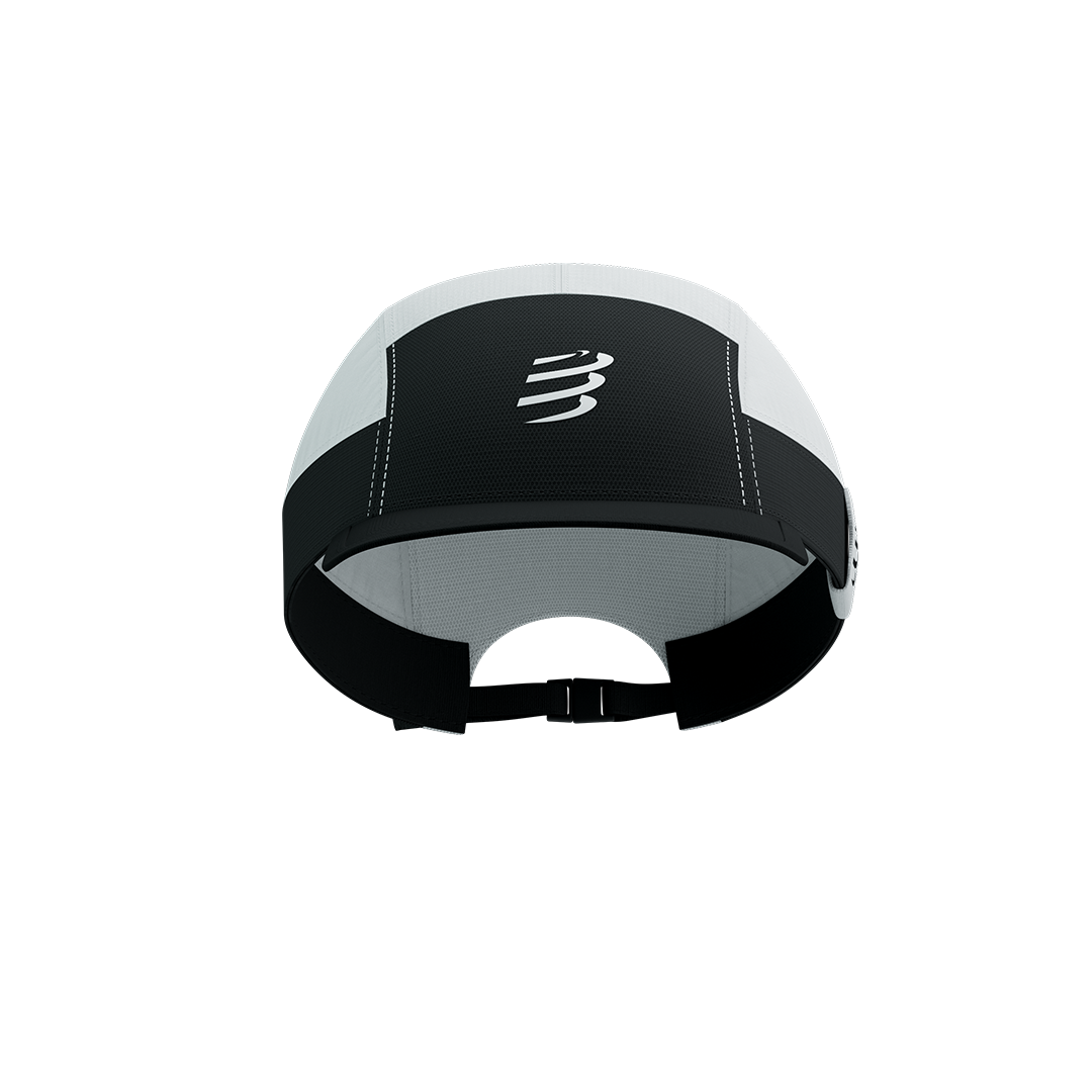 5 Panel Light Cap White Black