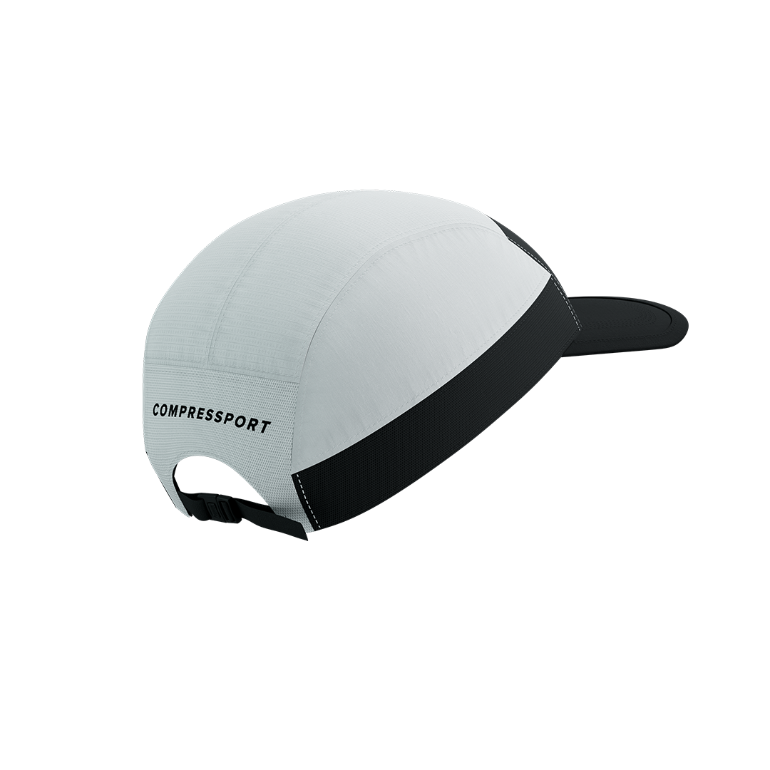 5 Panel Light Cap White Black