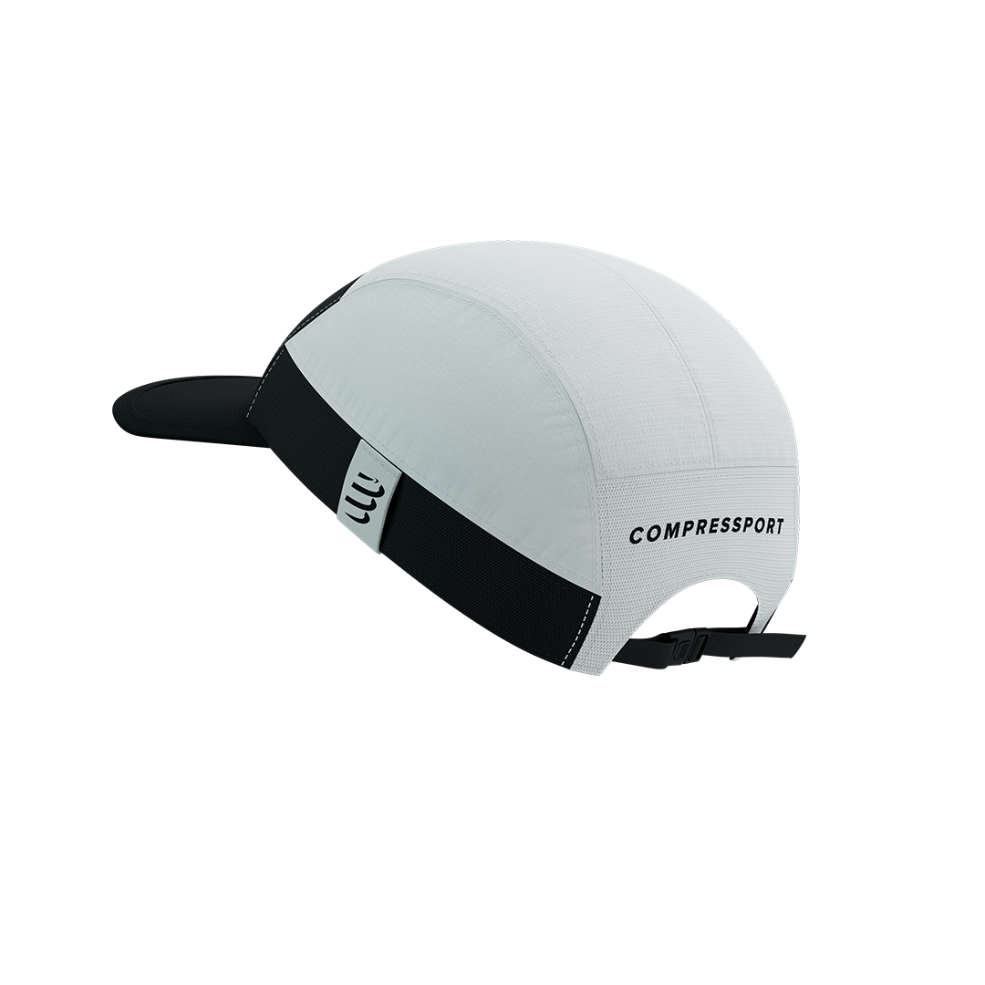 5 Panel Light Cap White Black