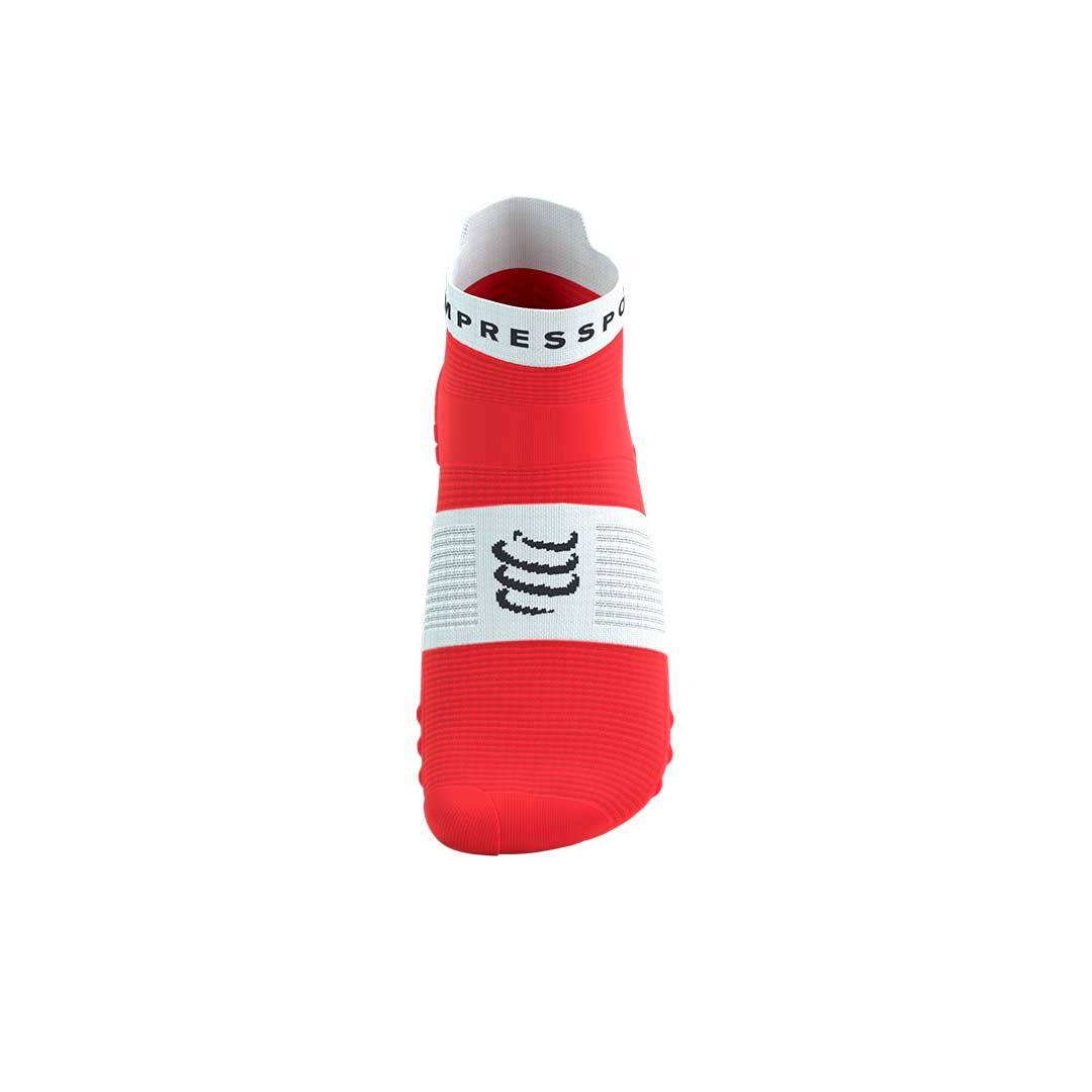 PRO RACING SOCKS RUN LOW FLUO RED/WHITE