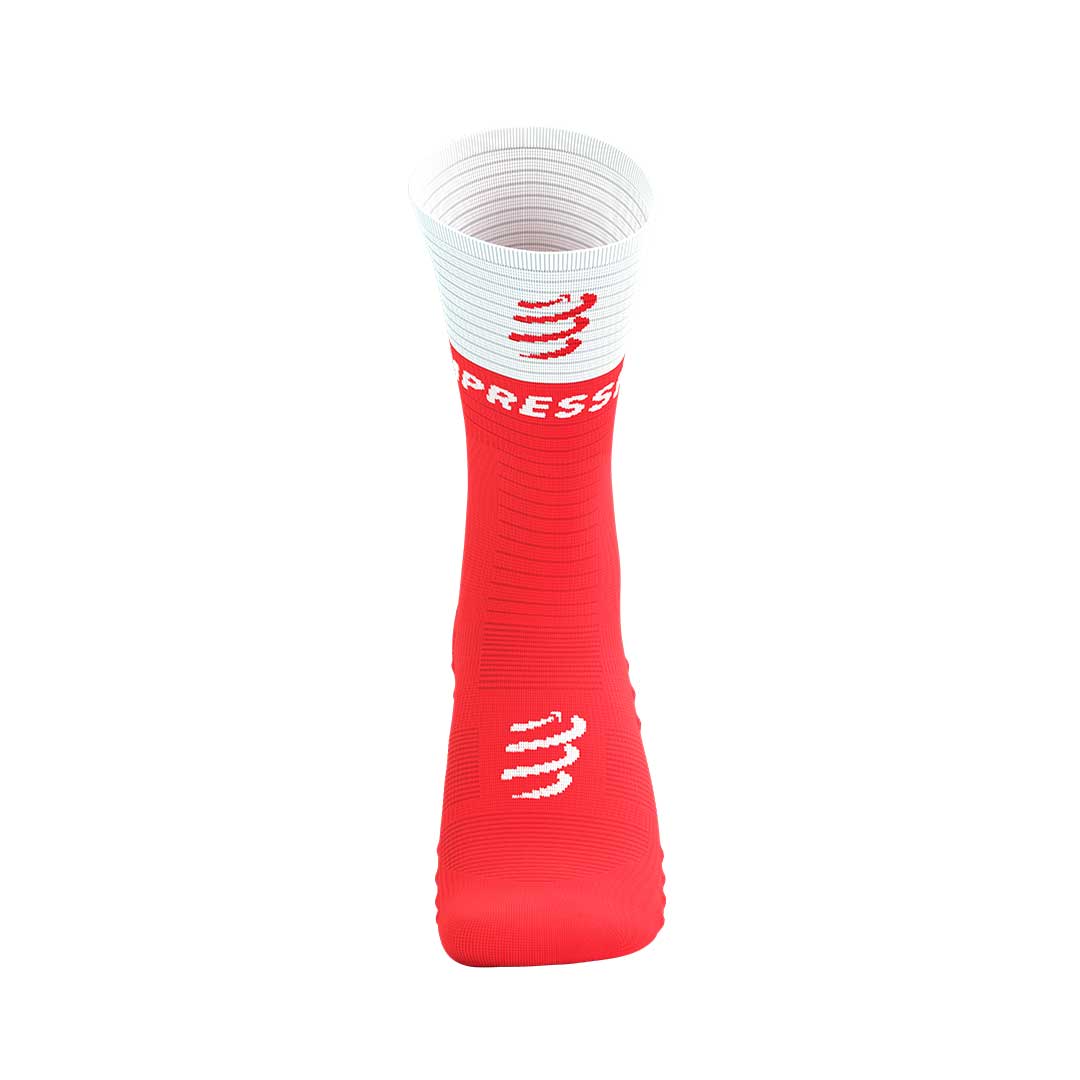 Mid Compression Socks V2.0 - FLUO RED/WHITE