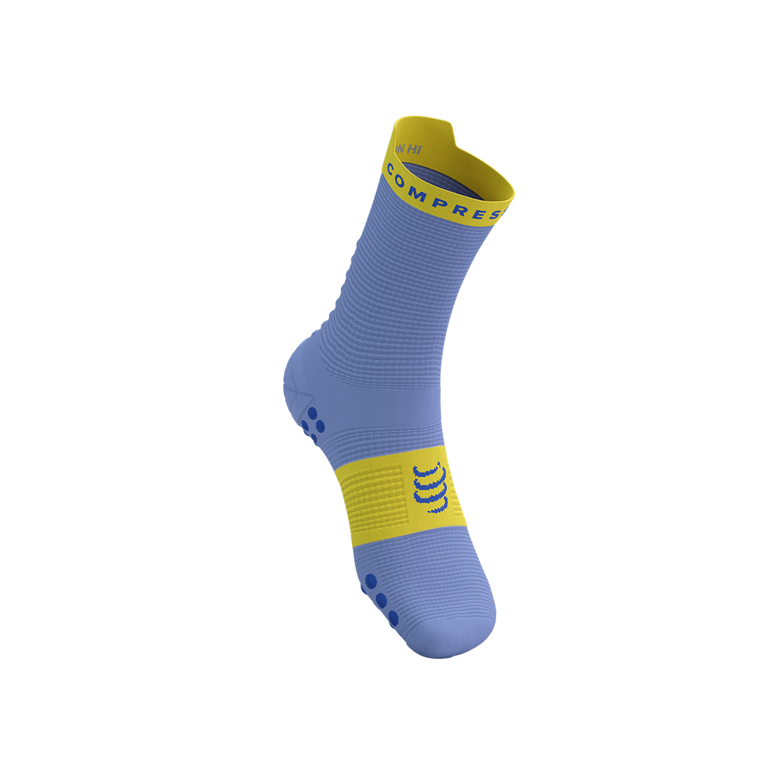 PRO-RACING SOCKS RUN HI JACARANDA/MAIZE