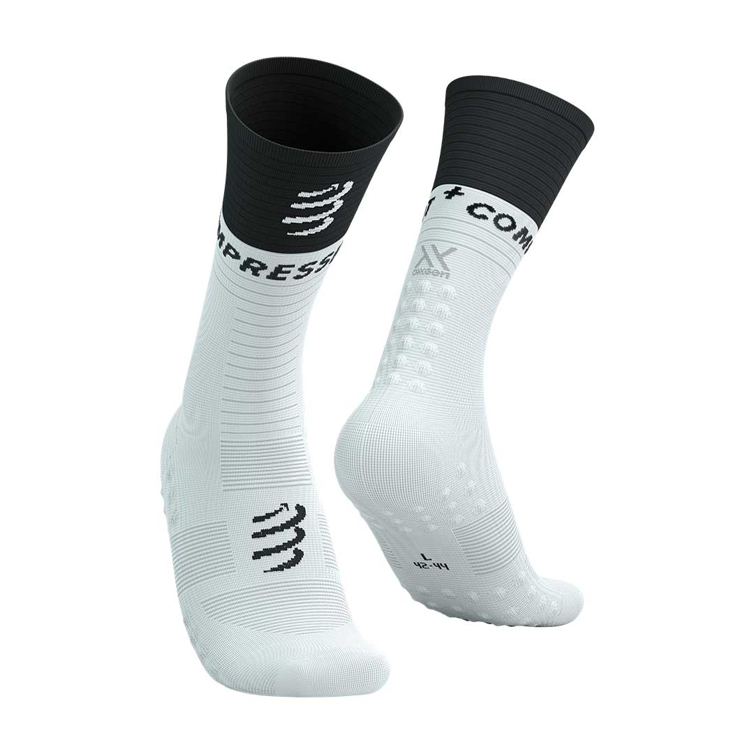 Mid Compression Socks V2.0 - WHITE/BLACK