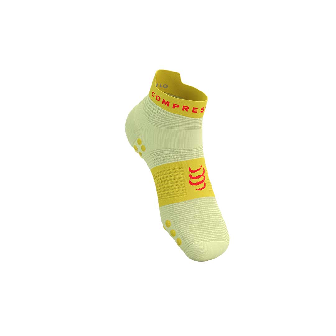PRO RACING SOCKS RUN LOW ELF YELLOW/FLUO RED