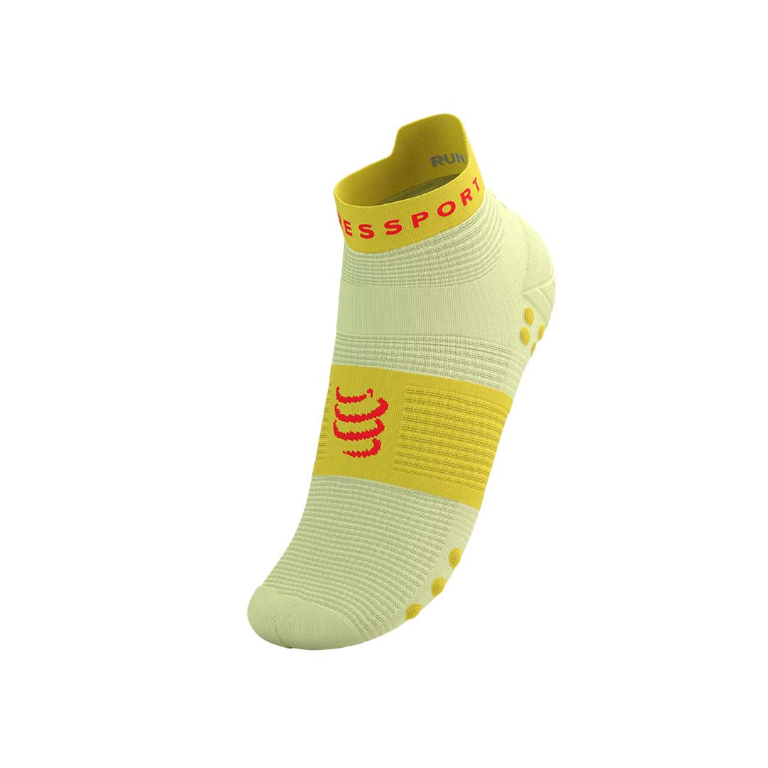 PRO RACING SOCKS RUN LOW ELF YELLOW/FLUO RED