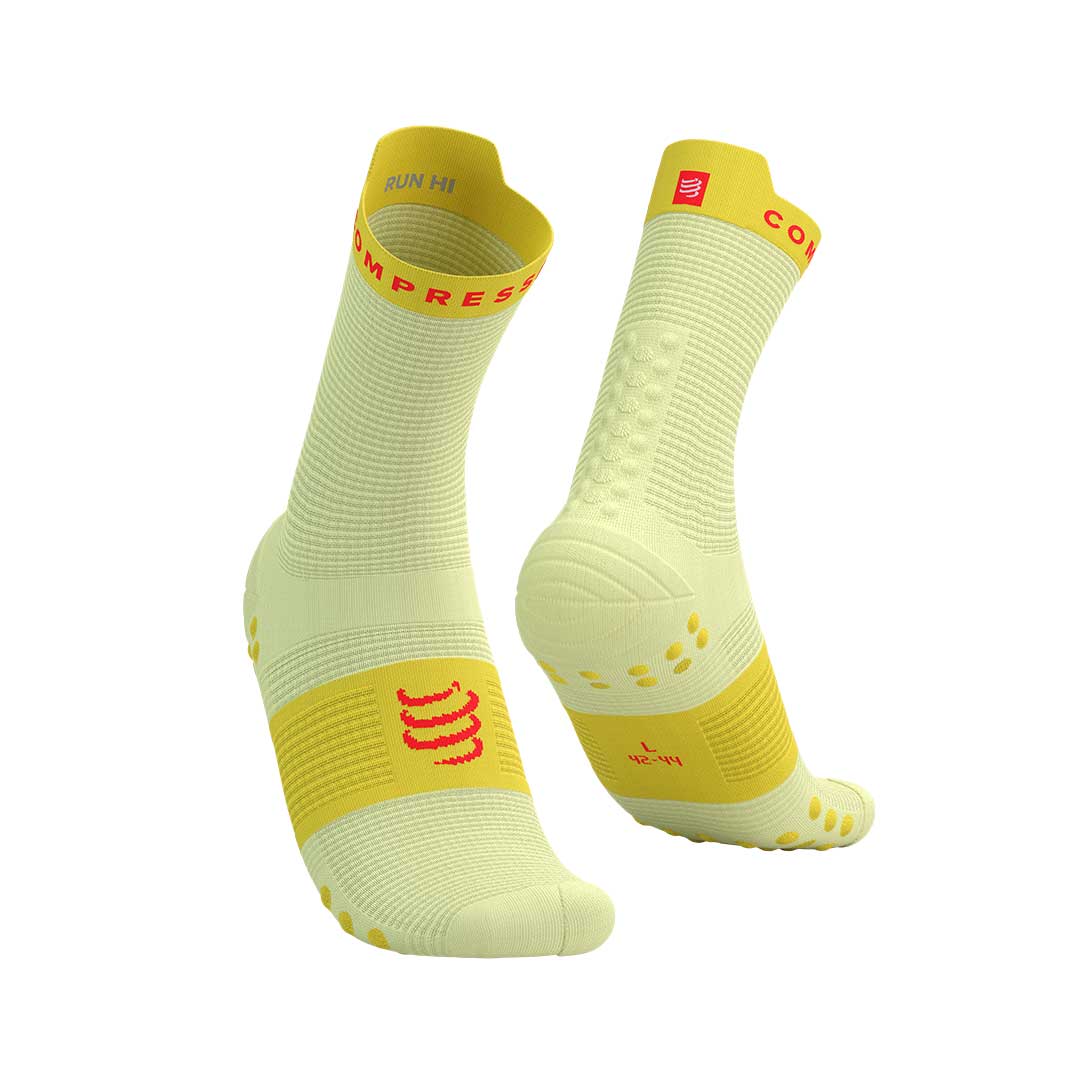 Pro Racing Socks v4.0 Run High - ELF YELLOW/FLUO RED