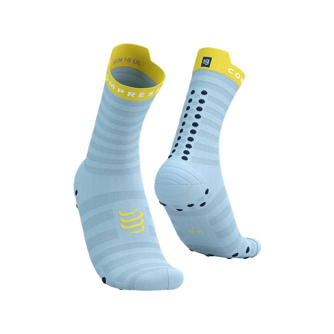 Pro Racing Socks v4.0 Ultralight Run High - CASHMERE BLUE/MAIZE