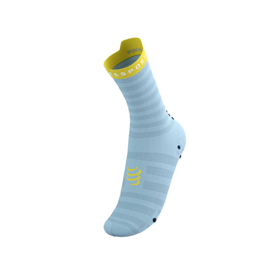 Pro Racing Socks v4.0 Ultralight Run High - CASHMERE BLUE/MAIZE