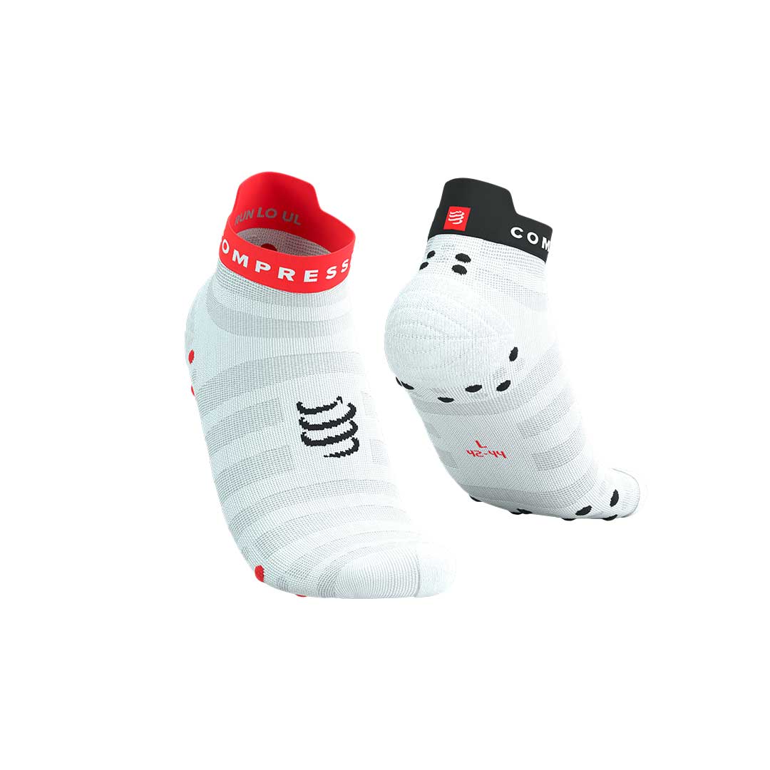 Pro Racing Socks v4.0 Ultralight Run Low WHITE/FLUO RED/BLACK