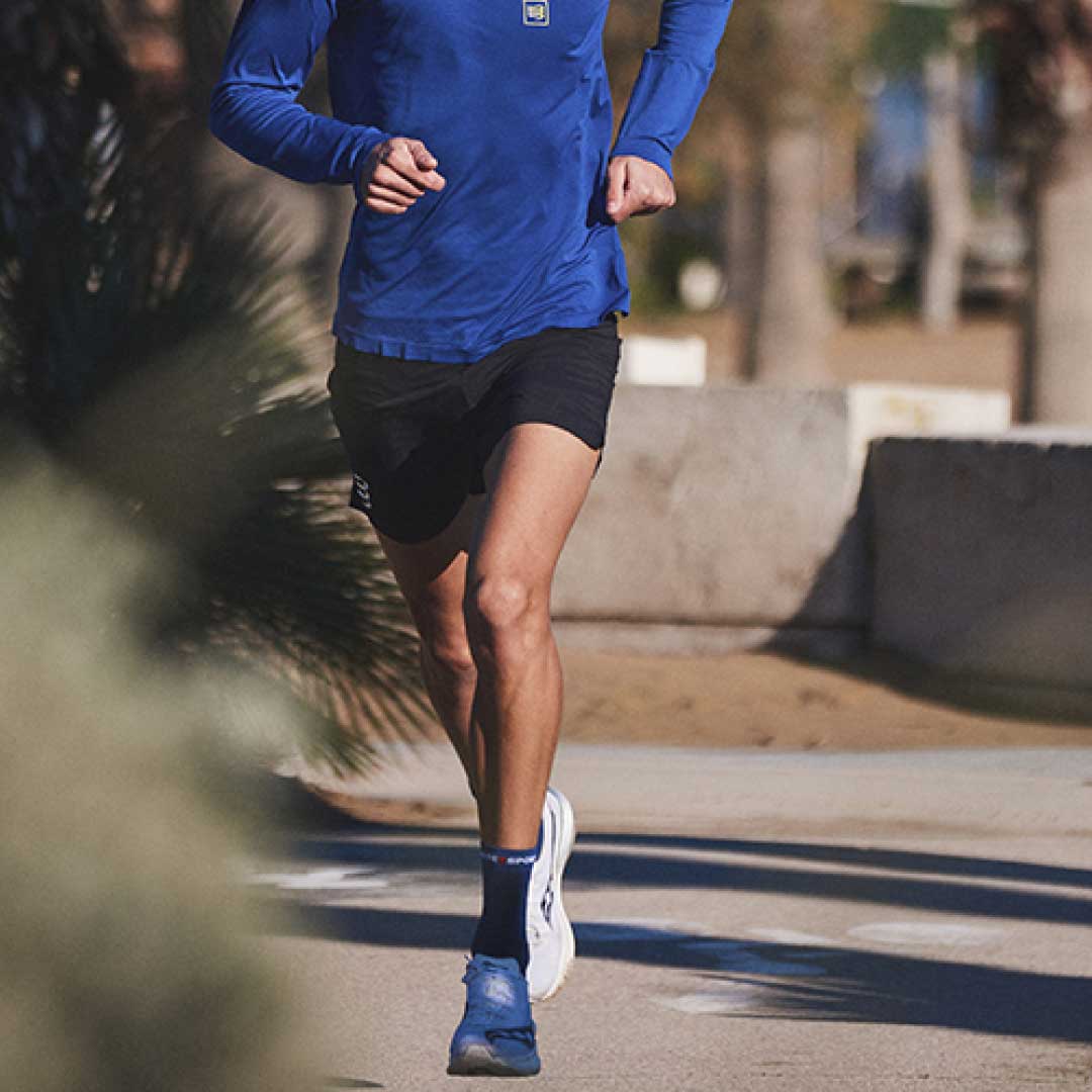 PRO-RACING SOCKS RUN HI SODALITE FLUO/BLUE
