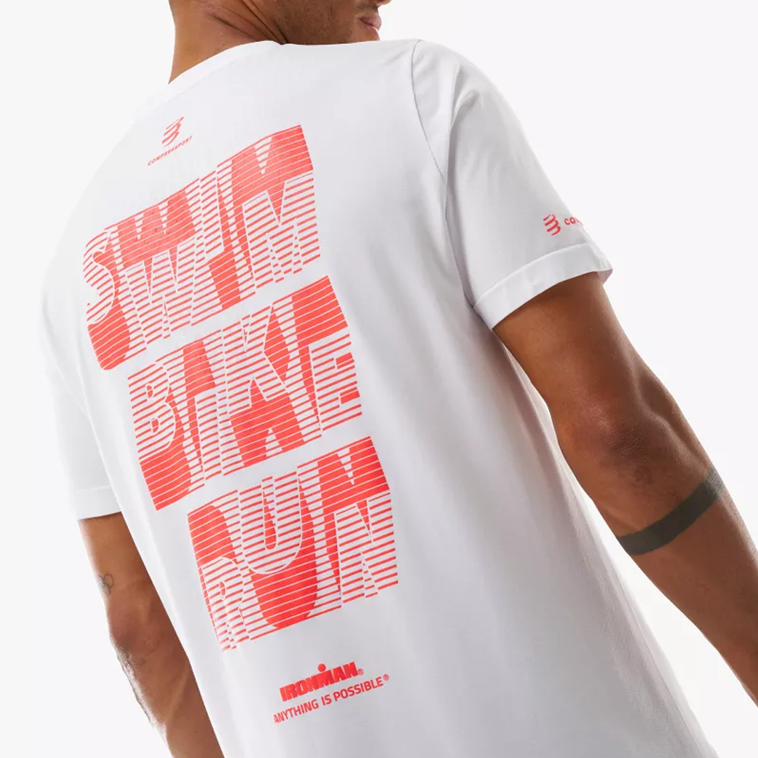 Training SS Tshirt M - Ironman 2026 WHITE/NEON RED