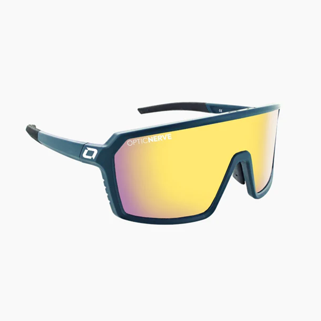 Phenom Matte Dark Blue - Brown Lens Gold Mirror