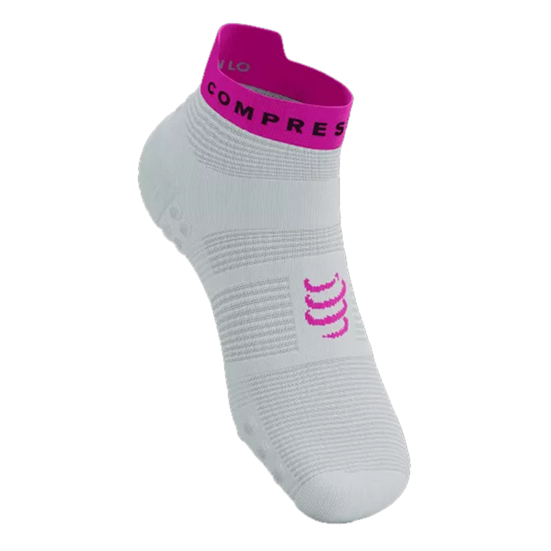 PRO RACING SOCKS RUN LOW WHITE SAFE YELLOW