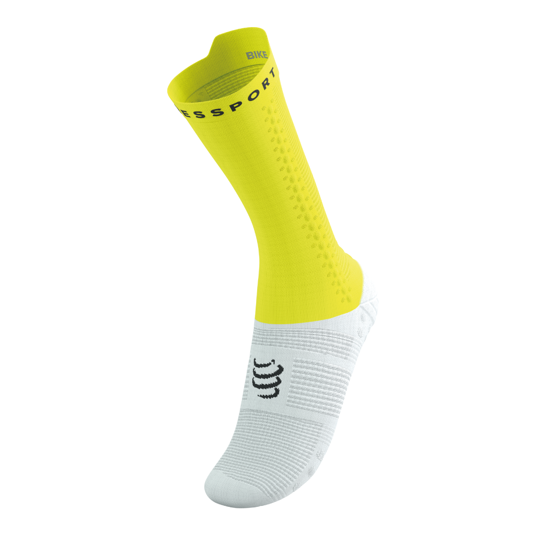 Pro Racing Socks Bike White Safe Yellow