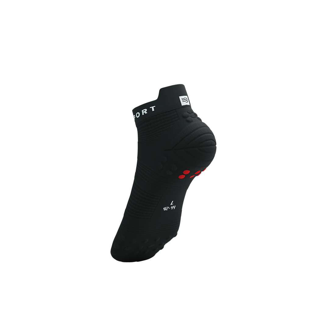 PRO RACING SOCKS V4.0 RUN LOW BLACK/WHITE