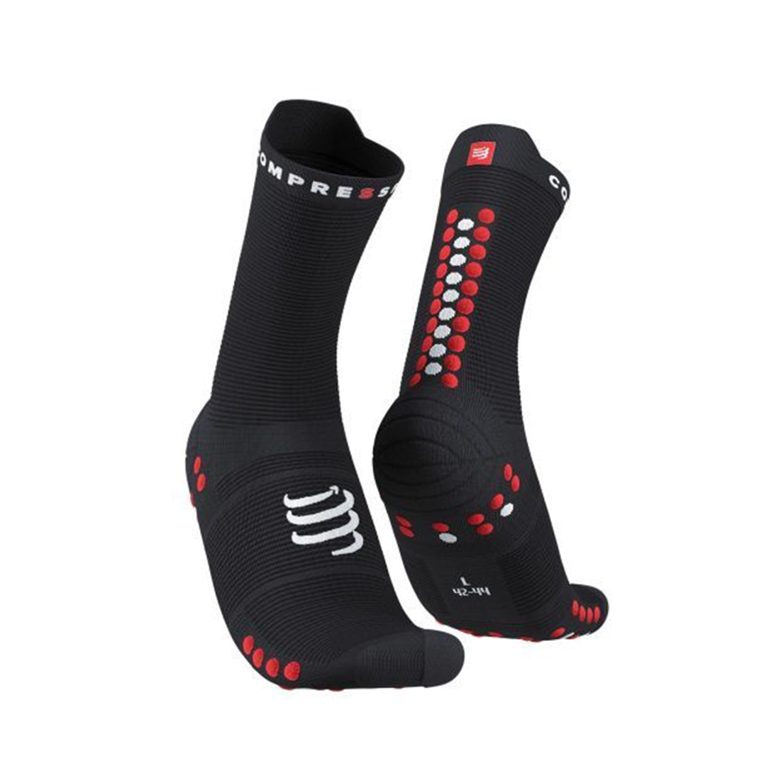 PRO-RACING SOCKS RUN HI BLACK/RED