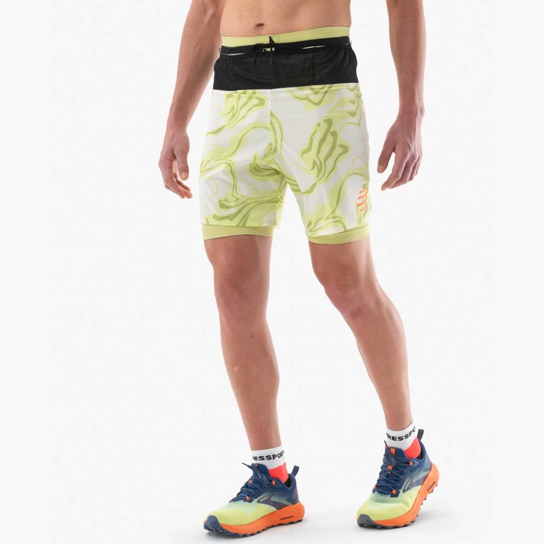 TRAIL RACING 2-IN-1 SHORT M GREEN CAMO