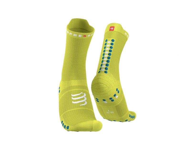 PRO-RACING SOCKS RUN HI PRIMEROSE/FJORD BLUE