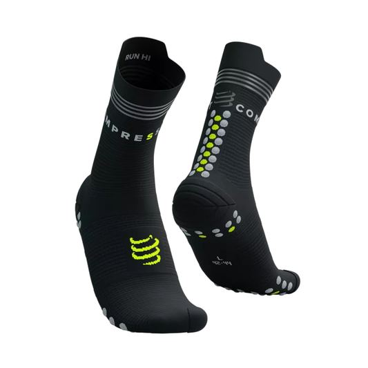 Pro Racing Socks v4.0 Run High - Run High Flash - Black/Fluo Yellow