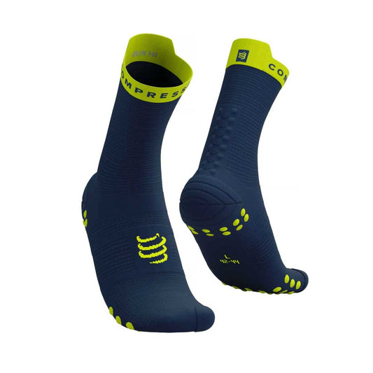 PRO-RACING SOCKS RUN HI BLUES GREEN SHEEN