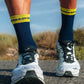 PRO-RACING SOCKS RUN HI BLUES GREEN SHEEN