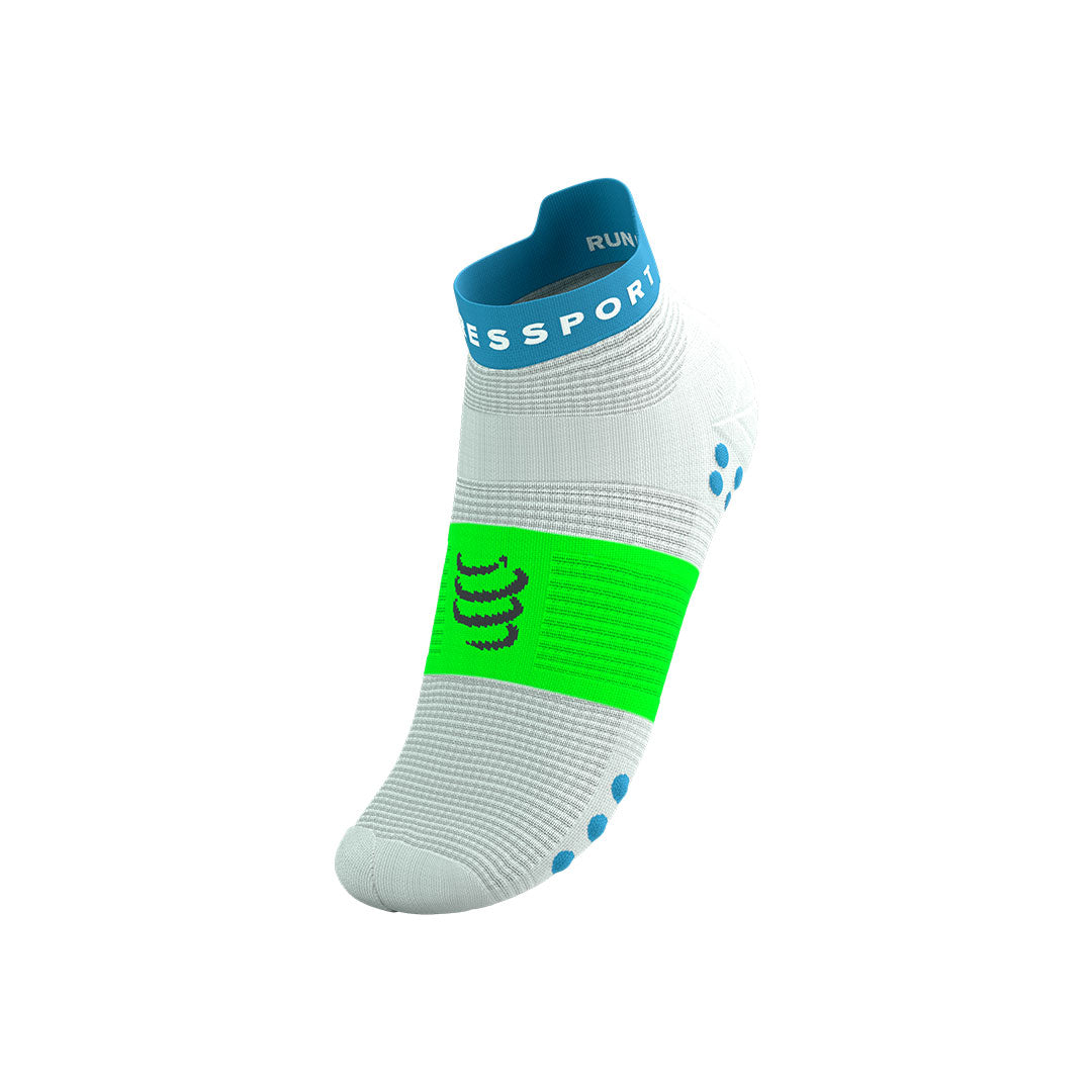 PRO RACING SOCKS V4.0 RUN WHITE NORSE BLUE NEON GREEN