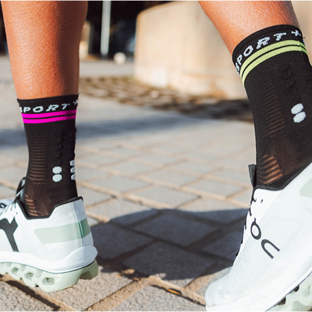 Pro Marathon Socks V2.0 - Black Safe Yellow Neo Pink