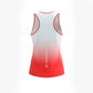 PERFORMANCE SINGLET WOMAN Fluo Red/White