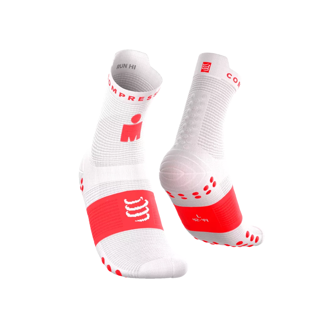 Pro Racing Socks v4.0 Run High - Ironman 2026 - WHITE/NEON RED