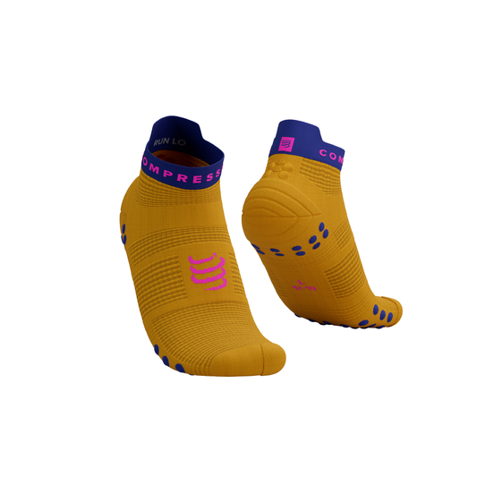 PRO RACING SOCKS RUN LOW SAFFRON/DAZZ BLUE