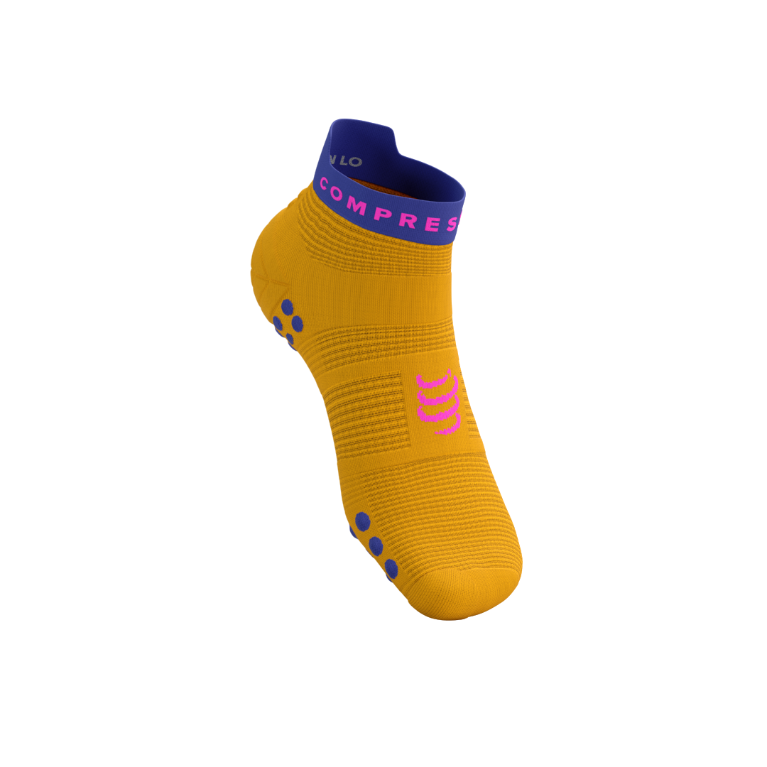 PRO RACING SOCKS RUN LOW SAFFRON/DAZZ BLUE