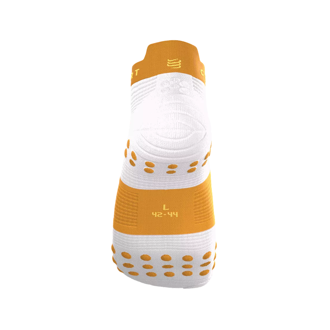 PRO RACING SOCKS V4.0 RUN LOW WHITE/SUNFLOWER