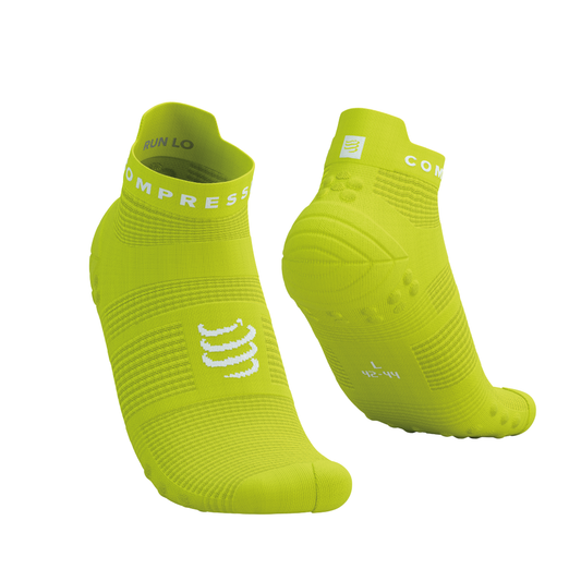 PRO RACING SOCKS RUN LOW GREEN SHEEN WHITE