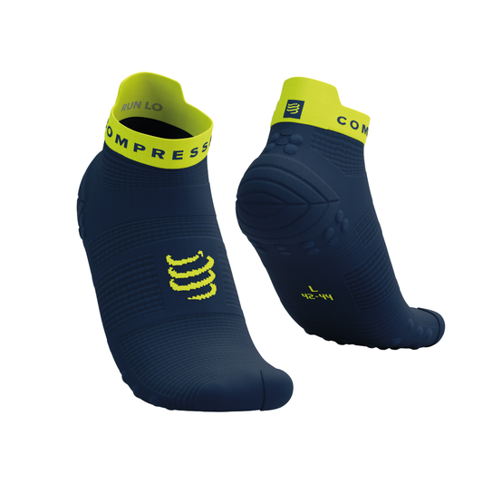 PRO RACING SOCKS RUN LOW BLUES GREEN SHEEN