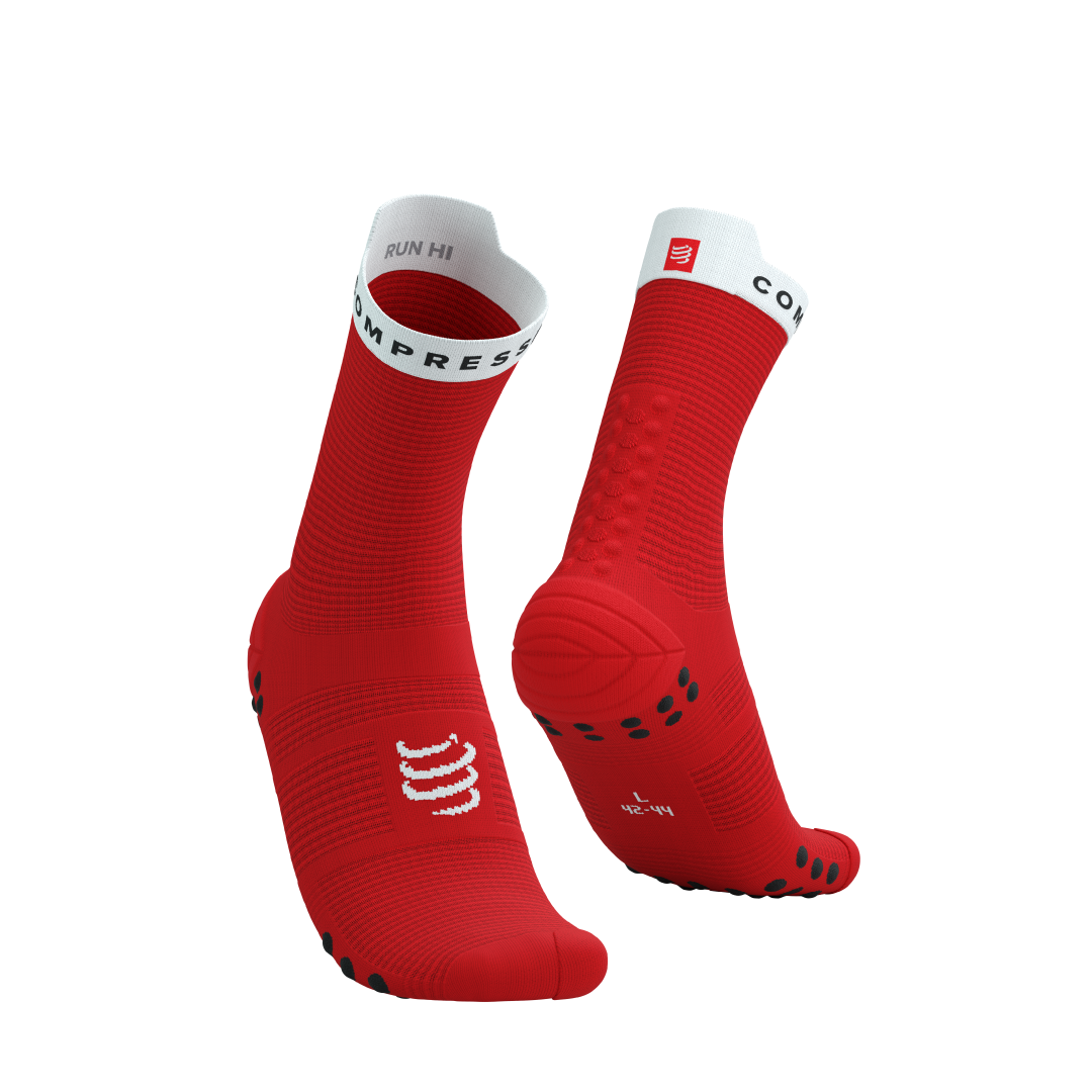 PRO-RACING SOCKS RUN HI RED WHITE