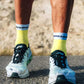 PRO-RACING SOCKS RUN HI SAFE YELLOW WHITE