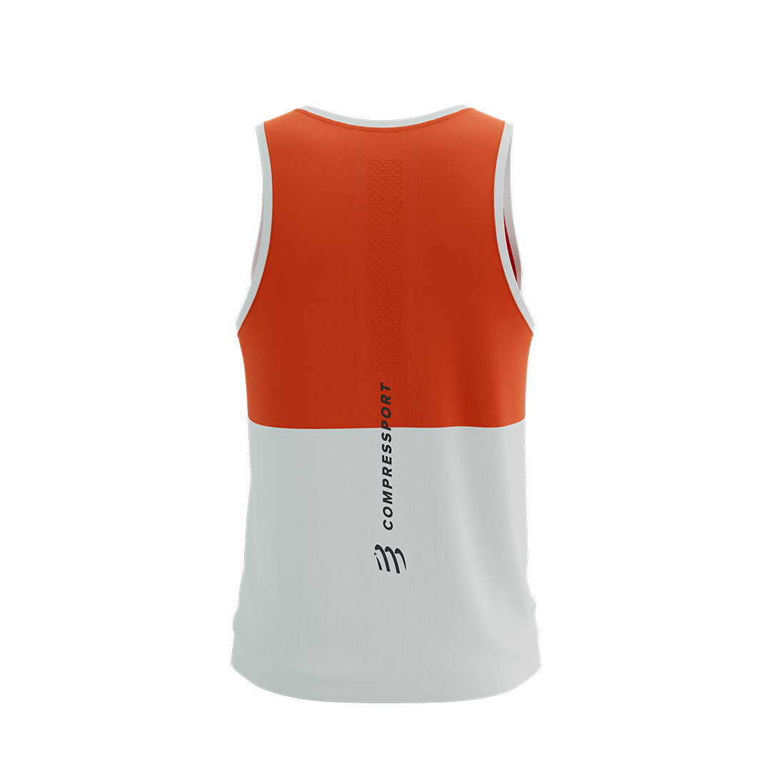 Performance Singlet M - Tigerlily/Star White
