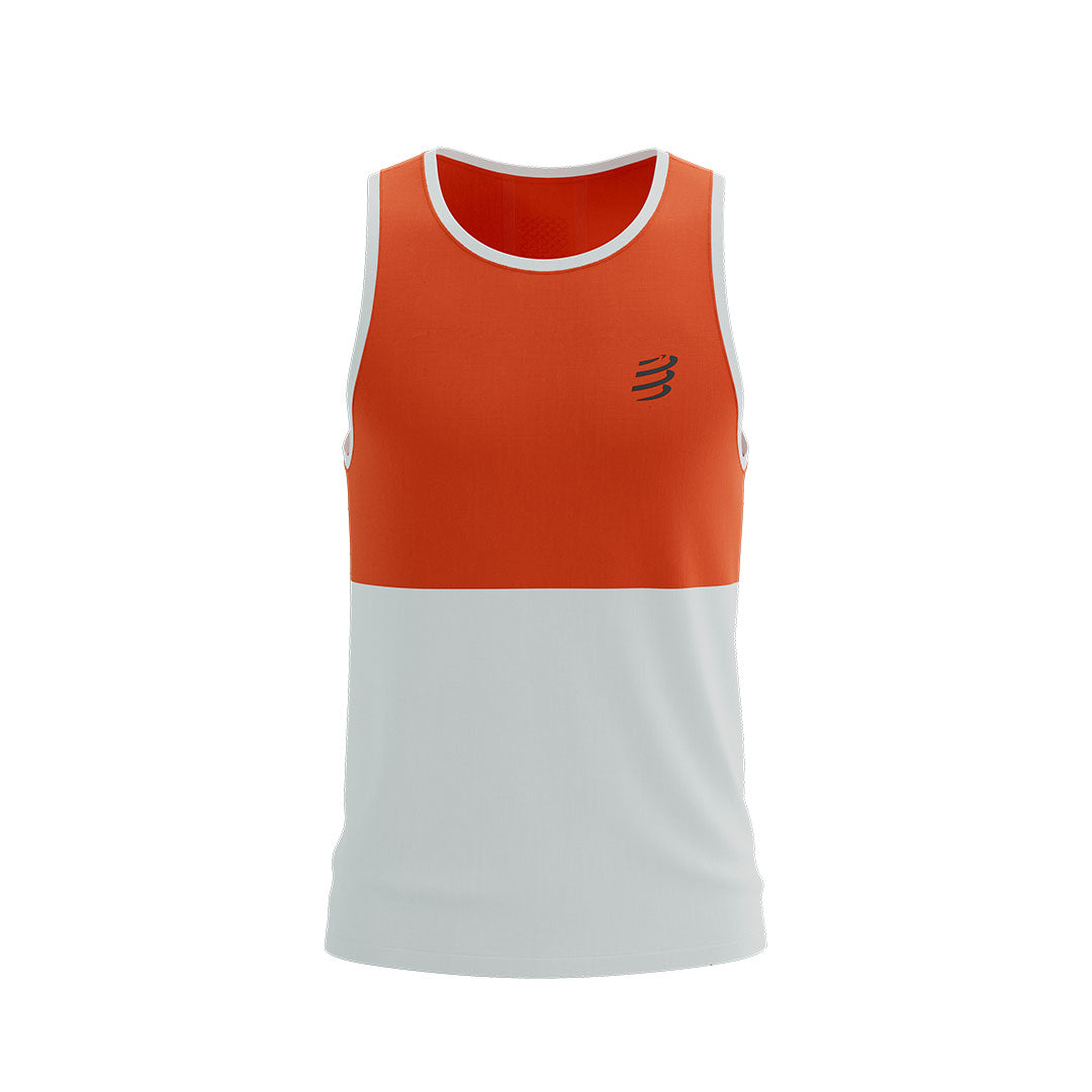 Performance Singlet M - Tigerlily/Star White