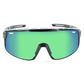 FixieMAX Matte Crystal Grey with Shiny Black Lens Rim-Smoke Lens 2 Green Mirror