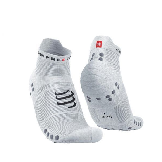 PRO RACING SOCKS RUN LOW WHITE ALLOY