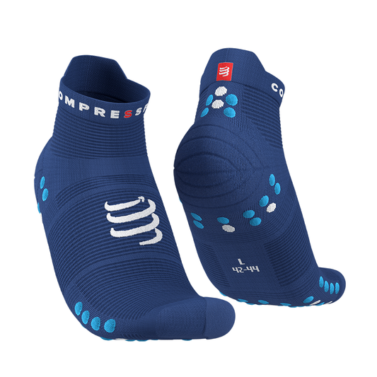 PRO RACING SOCKS RUN LOW SODALITE FLUO BLUE